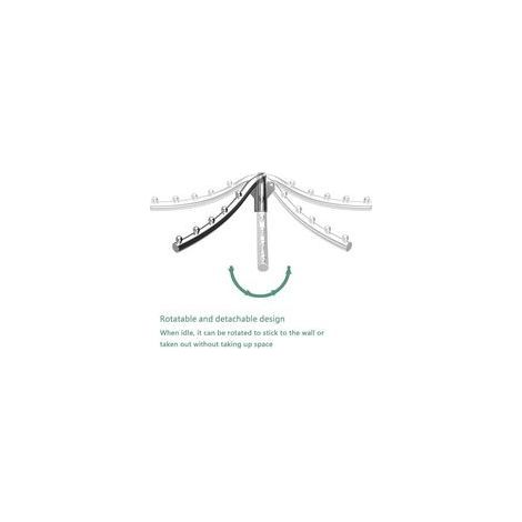 Ensemble de 2 supports muraux pliables en métal avec bras rotatif à 180°, en acier inoxydable. (1/4)