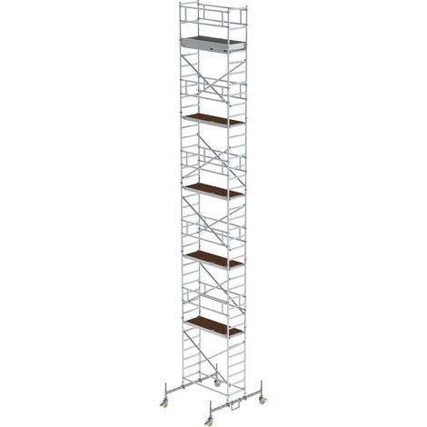 MUNK Rollgerüst mit Fahrbalken 0,75x1,80m Plattform 12,45m AH (1/4)
