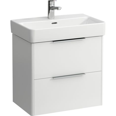 Laufen Base - Meuble-lavabo, 52x57x36 cm, 2 tiroirs, blanc mat H4022121102601 (1/5)