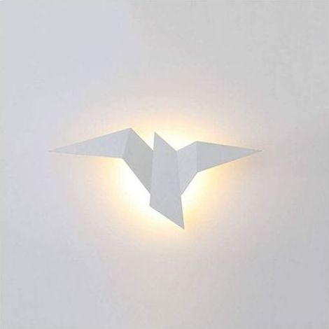 Applique murale LED de 2W lampe murale intérieure moderne moderne, en forme d'oiseau Sconce murale murale géométrique Lavage de lavage pour salon Chambre à coucher Couloir de chevet - Blanc chaud 3401 (1/4)