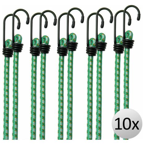 10x Tendeurs élastiques en caoutchouc, tendeurs bagage extension 61 cm x 8 mm Ø (1/5)