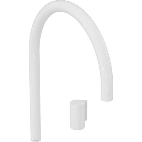 Mitigeur de lavabo IS à bec haut Solos sans écoulement, rond, blanc