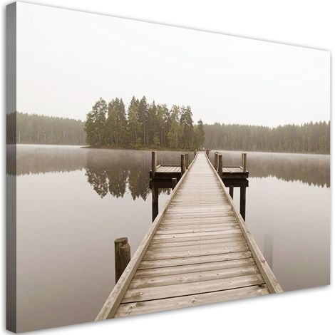 Wandbild Pier Seelandschaft Natur 60x40 cm (1/5)