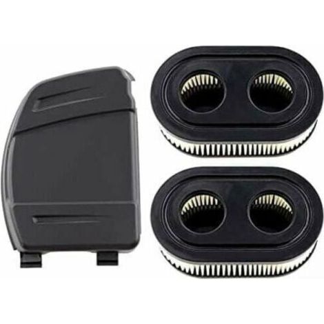 Filtro de aire doble para motores Briggs & Stratton 550E a 675IS – Juego de 2 filtros + tapa, reemplaza a 594106, 798339, 798452, 593260