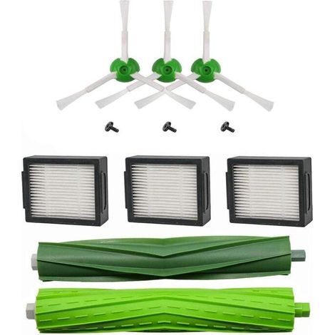 PièCes de Rechange pour IRobot Roomba I7 I7 + I7 plus E5 E6 E7 Series Kit D\'Accessoires pour Aspirateur - Filtre à Brosse LatéRal (1/4)