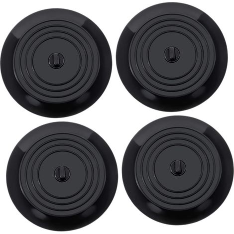 CCYKXA Pieces Silicone Drain Stopper, Overflow Drain Cover, Floor Drain Cover, Sink Stopper, Basin Stopper, Drain Plug, Black