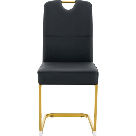 Lot de 2 chaises blanches en simili cuir PU, structure renforcée, modèle ergonomique