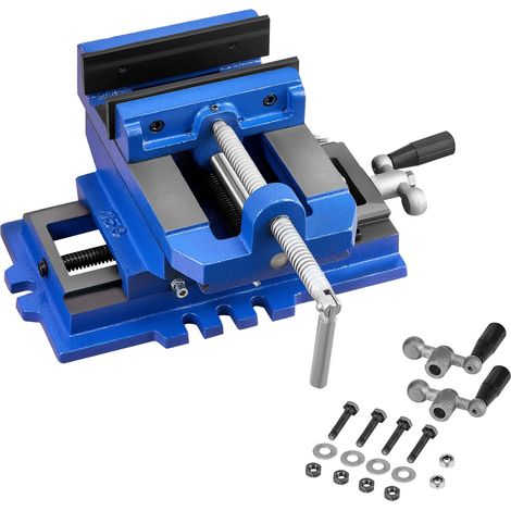 Étau de perceuse à glissière croisée, mâchoires 4", avance X-Y, ouverture max 3,5", fonte lourde, pour bois, perçage, CNC, fraisage.
