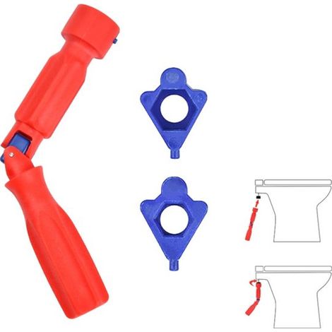 Llave para montaje de asiento de inodoro, Llave de instalación universal, Universal 10/13/17 mm, Roja, 1 pieza (1/5)