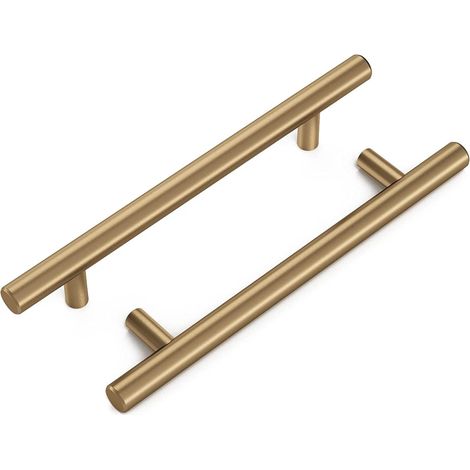 Lot de 15 poignées de meuble - Style vintage - Champagne - Doré - 160 mm - En acier inoxydable - Pour armoires de cuisine (1/5)