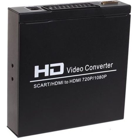 Adattatore da HDMI a SCART a HDMI, convertitore video HD 720p e 1080p per monitor, decoder DVD e HDTV. (1/3)