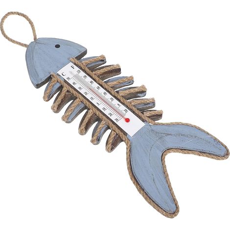Temperaturanzeige Wandthermometer Fischgrät Design Hängendes