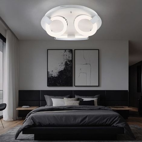 Plafonnier Moderne Design Spot de plafond Anneaux Plafonnier ovale, 3x LED 18,2 watts 1420 lumens blanc chaud, 57cm