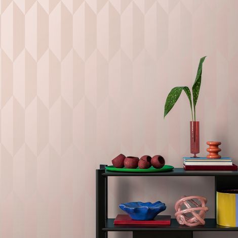 A.S. Creation Vliestapete 10.05 x 0.53 m Livingwalls 3D Tapete Rosa 790862 Geometrisch CosmoLiving by Cosmopolitan (1/5)