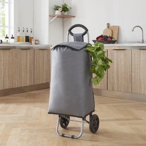 Einkaufstrolley Nørre Dunkelgrau / Schwarz [en.casa]