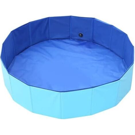 Piscine pour Chien Bassin de Baignade Animaux de Compagnies Pliable Bain Baignoire pour Chien Baignoire en PVC Resistant d'Été Extérieur ou Intérieur (60 x20cm) (1/5)