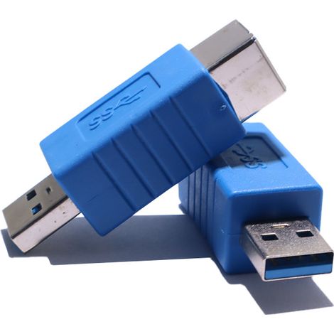 USB 3.0 A male to B female adapter, USB 3.0 A male to B female interface, USB 3.0 extension adapter (1/4)