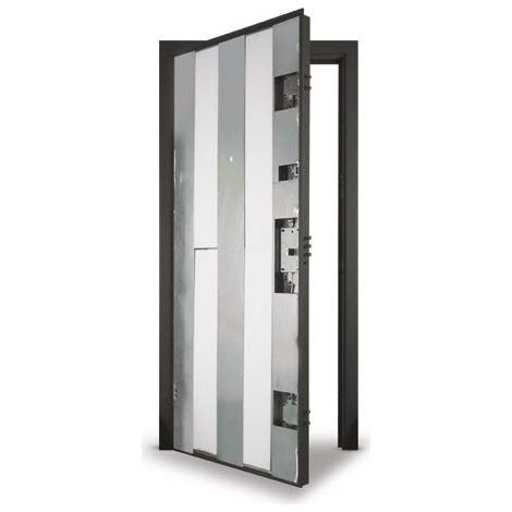 Porta Blindata con Cerniere a Scomparsa Filo Muro Telaio Complanare Rasomuro (1/4)
