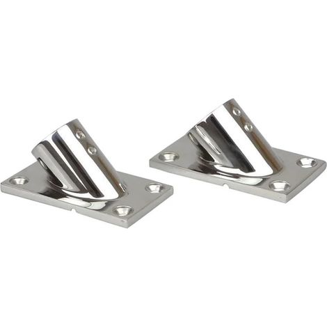 Connecteurs de Main Courante en Acier Inoxydable 316, carrés à 45 degrés, raccords de 22mm 25mm, matériel de Support de Garde-Corps de voilier de Yacht, 2 pièces(25mm) (1/5)