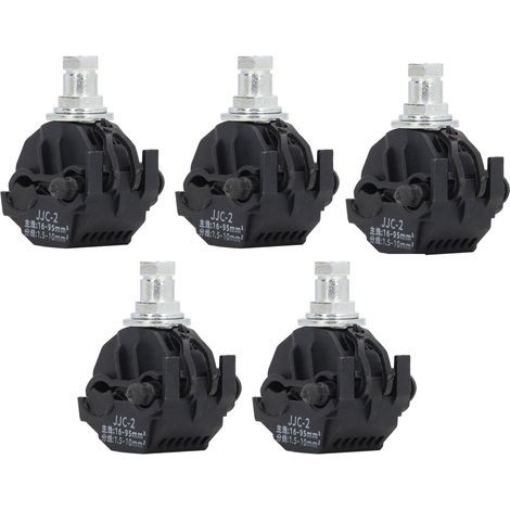 Lot de 5 connecteurs à perforation d'isolant 1 kV, pince anti-dénudation, répartiteur de câble haute/basse tension JJC 2 (1/5)