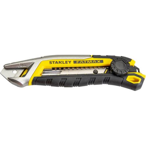 Stanley FMHT10592-0 Heavy-Duty Black Utility Knife with Stainless Steel Blade and Yellow Handle