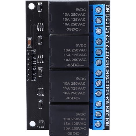 Module de relais bistable autobloquant 4 canaux SL25A04 5 V, interrupteur de commande de niveau bas à microcontrôleur par bouton-poussoir (1/5)