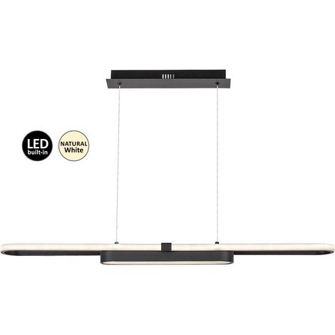 Suspension LED 48W noire Ø100 cm Rabalux Contessa 4000K (1/5)