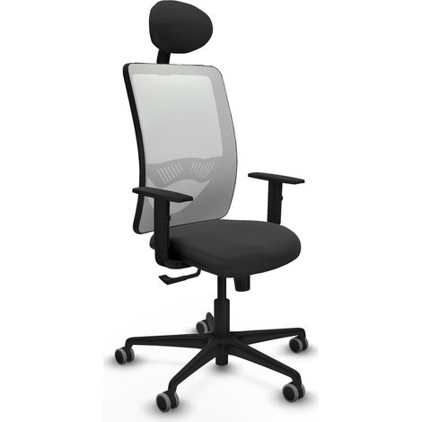 Chaise de bureau piqueras y crespo Zulema gris foncé filet nylon (1/2)