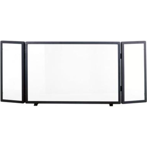 Heibi Funkenschutz Stahl/Glas schwarz 71/111x15x47 cm dreiteilig (1/5)