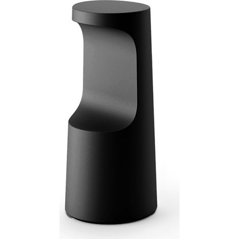Taburete de bar diseño moderno 75cm polietileno interior exterior Fura S1 - Negro (1/5)