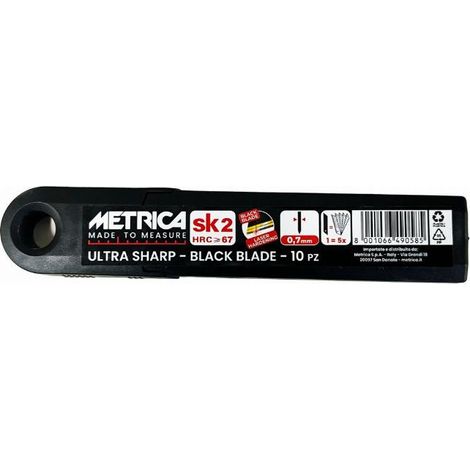 10 lames de cutter black blade sk2 - METRICA - 49058