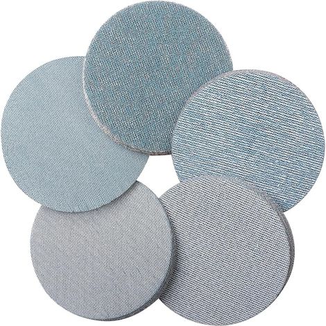 Disques Abrasifs 125 mm, 50 Pièces Filet Céramique Crochet et Boucle, Grain 60/80/120/180/240 Pour Meulage et Polissage du Bois et Métal