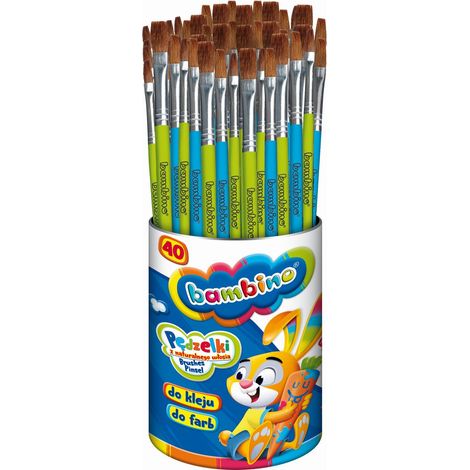 Pinceles para pinturas y pegamento en un vaso bambino (40) 2854 (1/4)