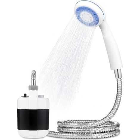 Tragbare Outdoor-Dusche mit wiederaufladbarem Akku (2200 mAh) – Ideal für Camping, Wandern und Reisen (1/5)