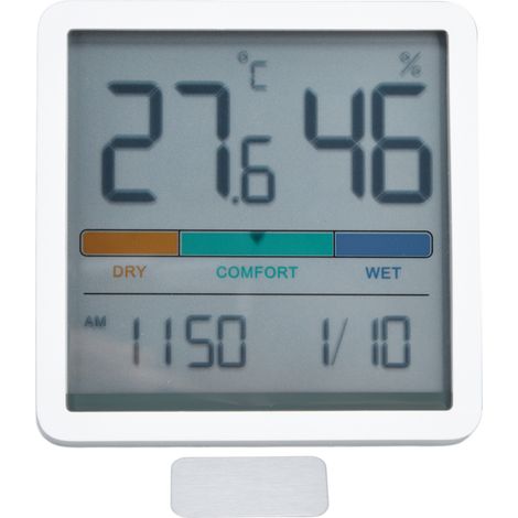 Digitales Thermometer-Hygrometer mit großem Bildschirm zur Messung von Temperatur und Luftfeuchtigkeit in Innenräumen (1/5)