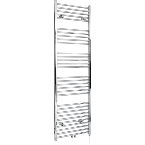Hudson Reed Neva - Sèche-Serviettes Design Électrique Moderne - Raccordement Central - Chromé  - 178.5 cm x 60 cm