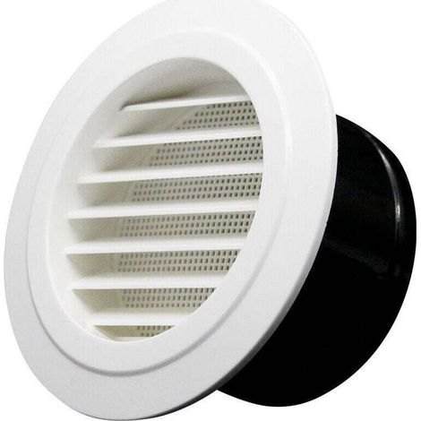 Grille De Ventilation - Bouche Vmc 75 Mm - En Abs - Avec Tube Détachable Pour Nettoyage - Pour Mur Ou Plafond - 1 Pièce (1/4)