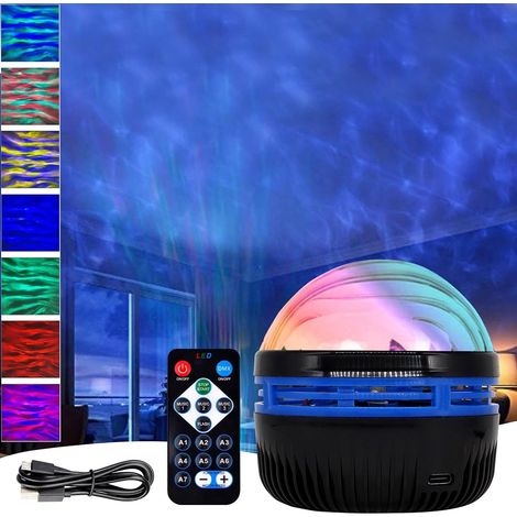 Projecteur 2 en 1 pour les aurores boréales et les vagues de l'océan, projecteur LED pour un ciel étoilé avec télécommande pour la chambre et la chambre des enfants (1/5)