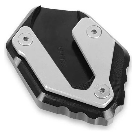 (Argent sans logo) Compatible avec YAMAHA FZ6 FAZER FZ6R FZ6-S2 2004-2009 Moto Béquille latérale CNC Extension de béquille avant Agrandit la puissance maximale FZ6 (1/4)