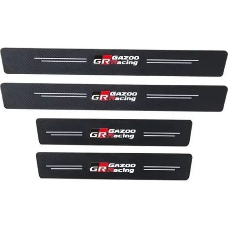 (4 pièces pour GR Racing) Films adhésifs pour pare-chocs arrière de voiture Toyota GR Sport Gazoo Racing Corolla Camry RAV4 Aqua Yaris CHR,protection de seuil de porte (1/3)