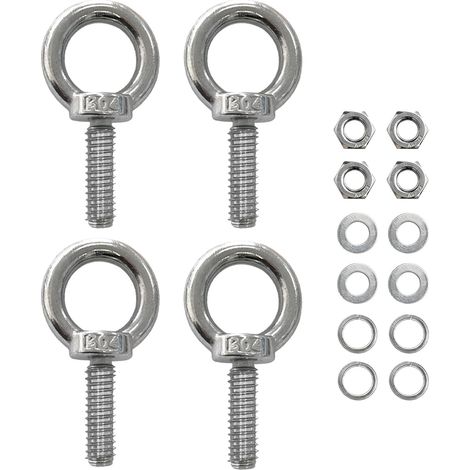 M10 Ringschraube – 4er-Pack – Edelstahl 304 – Hebe- und Befestigungsmaterial – für den Innen- und Außenbereich – 30 mm (1/5)