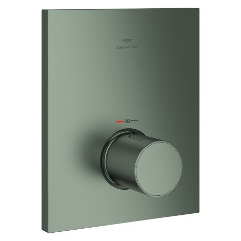 GROHE Thermostat-Zentralbatterie Grohtherm F 100753, Fertigmontageset für Rapido T, satin steel