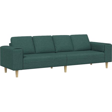Sofá de sala Verde oscuro 250 x 77 x 76 cm Poliéster vidaXL