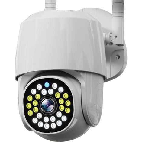 Caméra de surveillance extérieure WiFi intelligente 1080p HD vision nocturne détection de mouvement grand angle audio bidirectionnel (1/5)