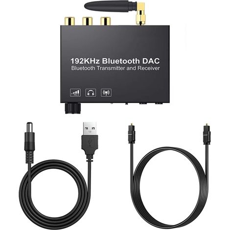 Convertidor de audio digital a analógico coaxial a fibra óptica con Bluetooth 5.0 (1/5)