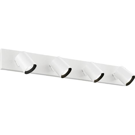 Spot De Plafond Modo À 4 Lumières, Structure En Aluminium Moulé Sous Pression, Blanc, Culot Gu10, Polyvalent Pour Tous Les Environnements Intérieurs (1/3)
