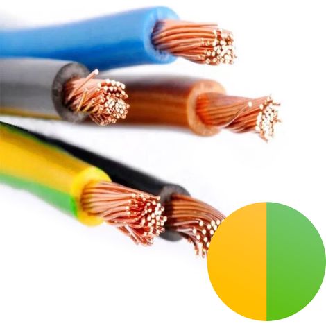 Mtr cable 6 mm² . Cable Flexible Libre de Halogeno Amarillo-Verde