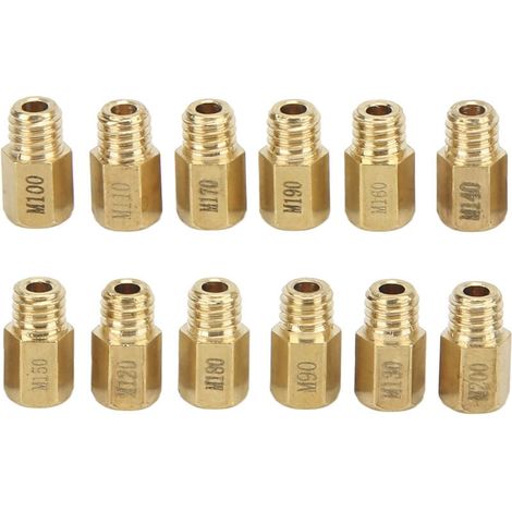 12pcs Buses de Carburateur, Mtal 90-200 Kit de Gicleur Principal de Carburateur pour Mikuni VM TM TMX (1/5)