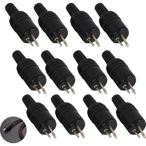 12 Fiches Haut-Parleur DIN,Connecteur 2 Broches,Borne à Vis,Sans Soudure,Câble Enceinte HiFi (1/5)