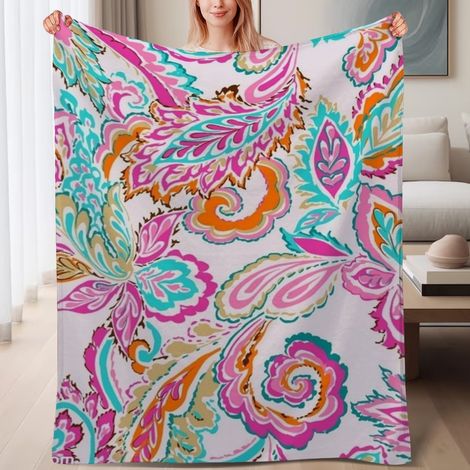 Couverture de lit en polaire, jeté doux et chaud de printemps, légère et luxueuse en microfibre de polyester, décoration intérieure cosy, excellent cadeau pour lui elle,6080 pouces (1/4)